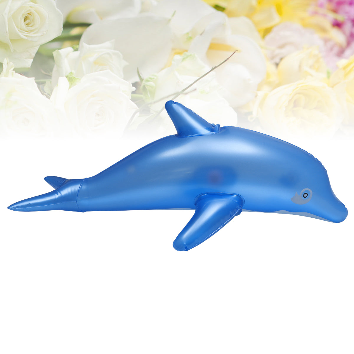 Inflatable Dolphin Bath Time Toy Swimming Pool Beach Toy (Blue) E905