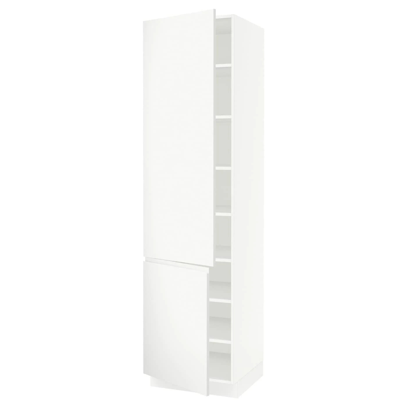 White High Cabinet with Shelves and 2 Doors N794