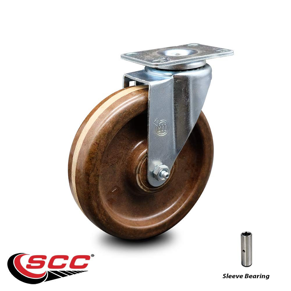 4” x 1.5 Brown High Temperature Phenolic Wheels Caster Set of 4 H52610