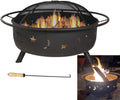 Large Size Steel Fire Bowl with Mesh Spark Screen Cover R6283