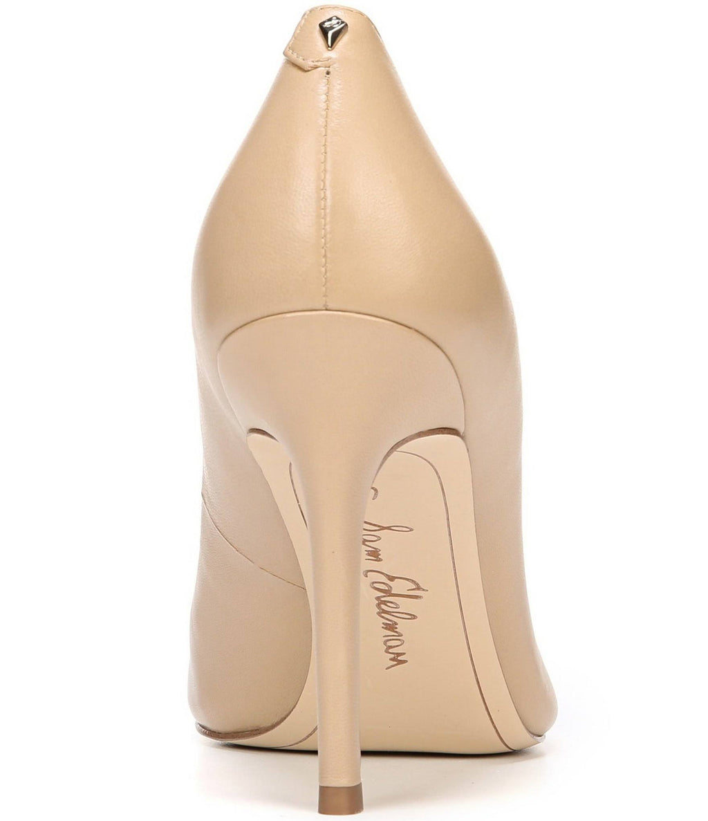 Black Leather Pumps V835