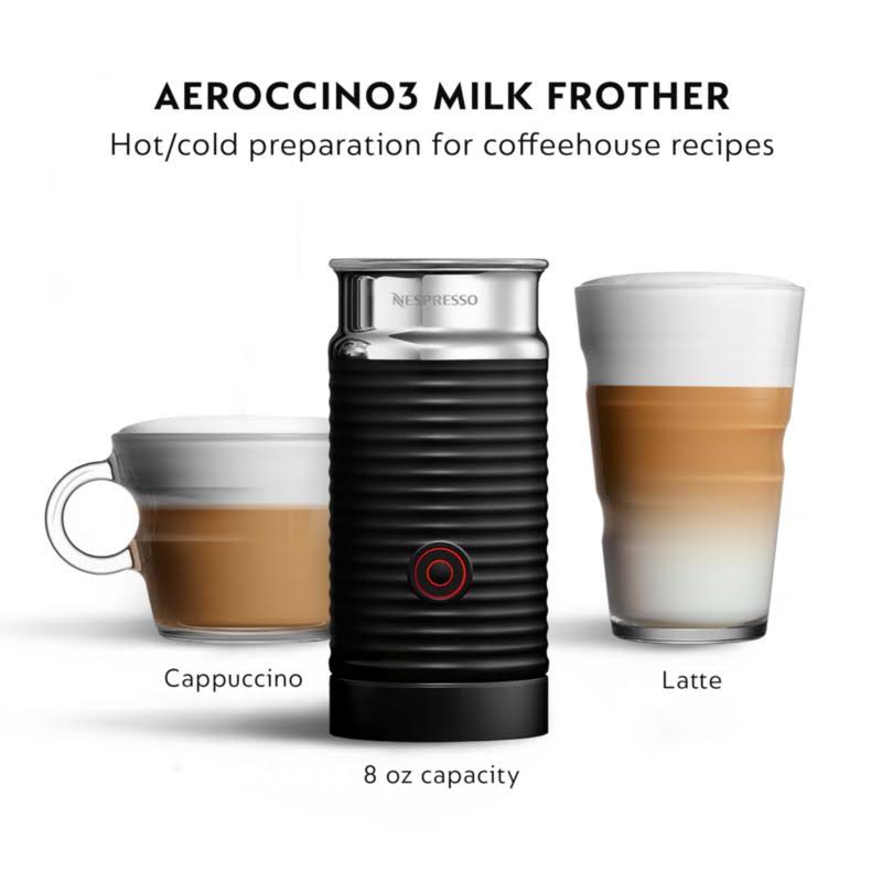 Dark Chrome Coffee Machine with Milk Frother N769234