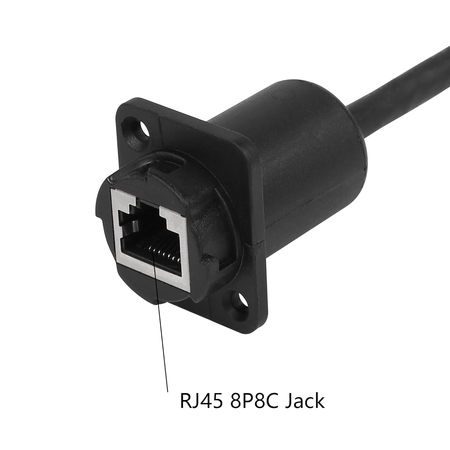 35cm RJ45 Male to Female Cat5 5e 6 Waterproof Panel Mount LAN Ethernet Extension Cable Pack of 2 K6681