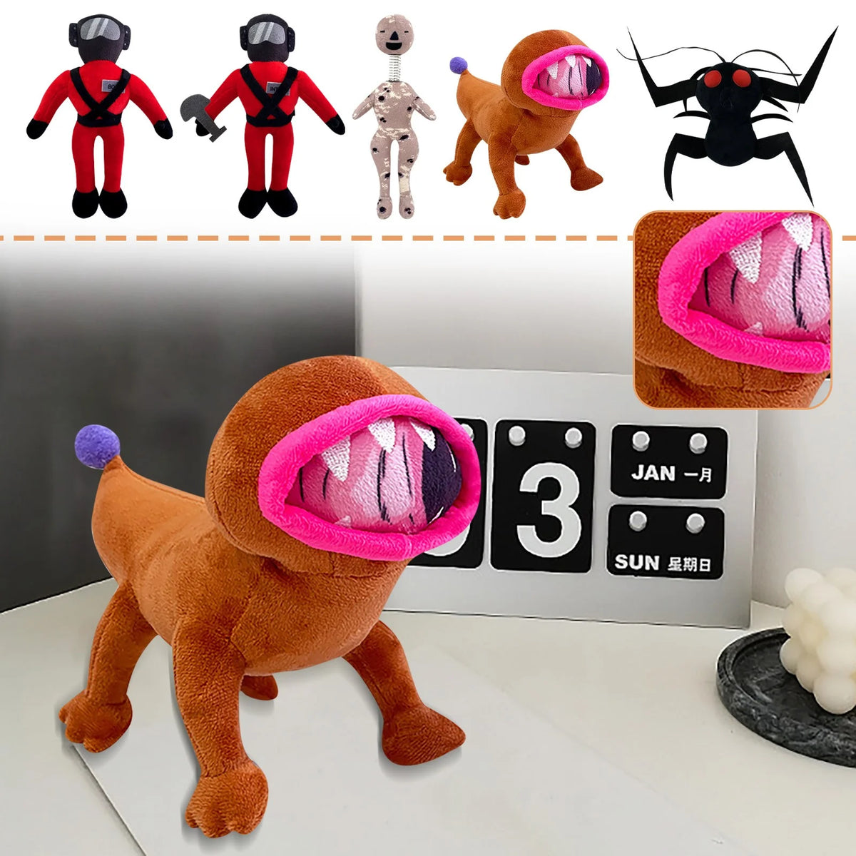 Coil-Head Plush Toys Stuffed Animal Dolls Collectible Figures O34448