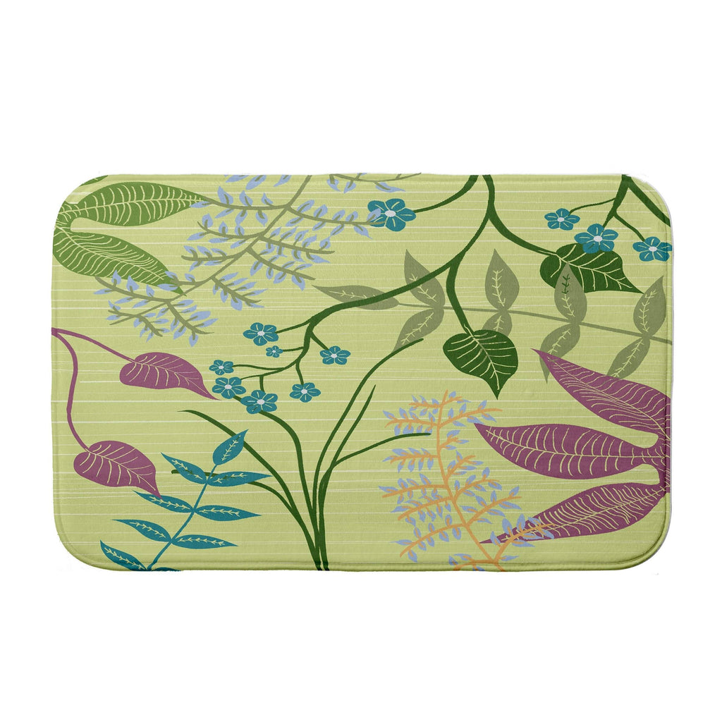 Green Botanical Bath Mat 21 x 34 L306897