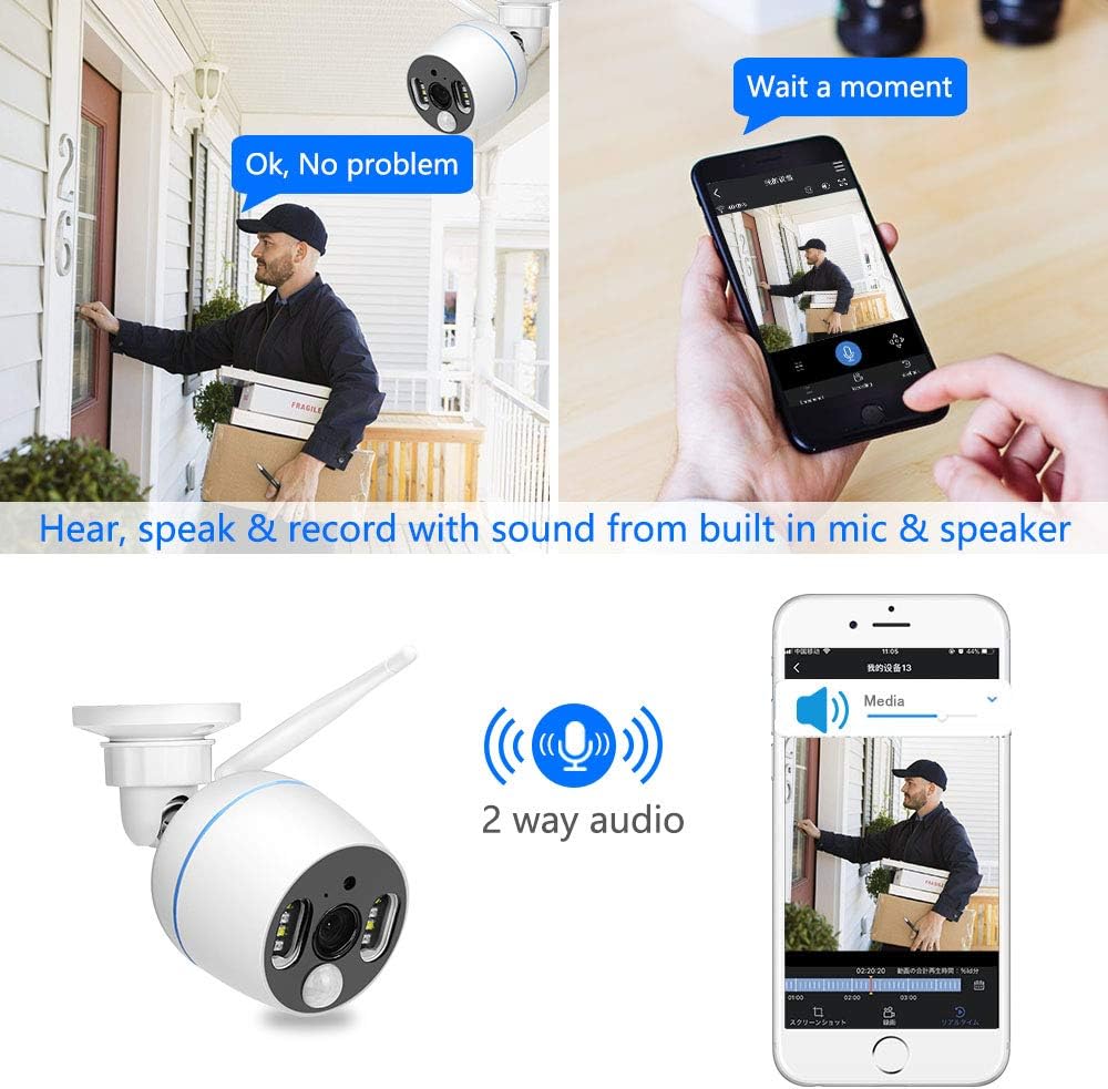 Wireless Security Camera System, 3MP, 2 Way Audio, 8CH, Color Night Vision, 2TB Hard Drive R89756