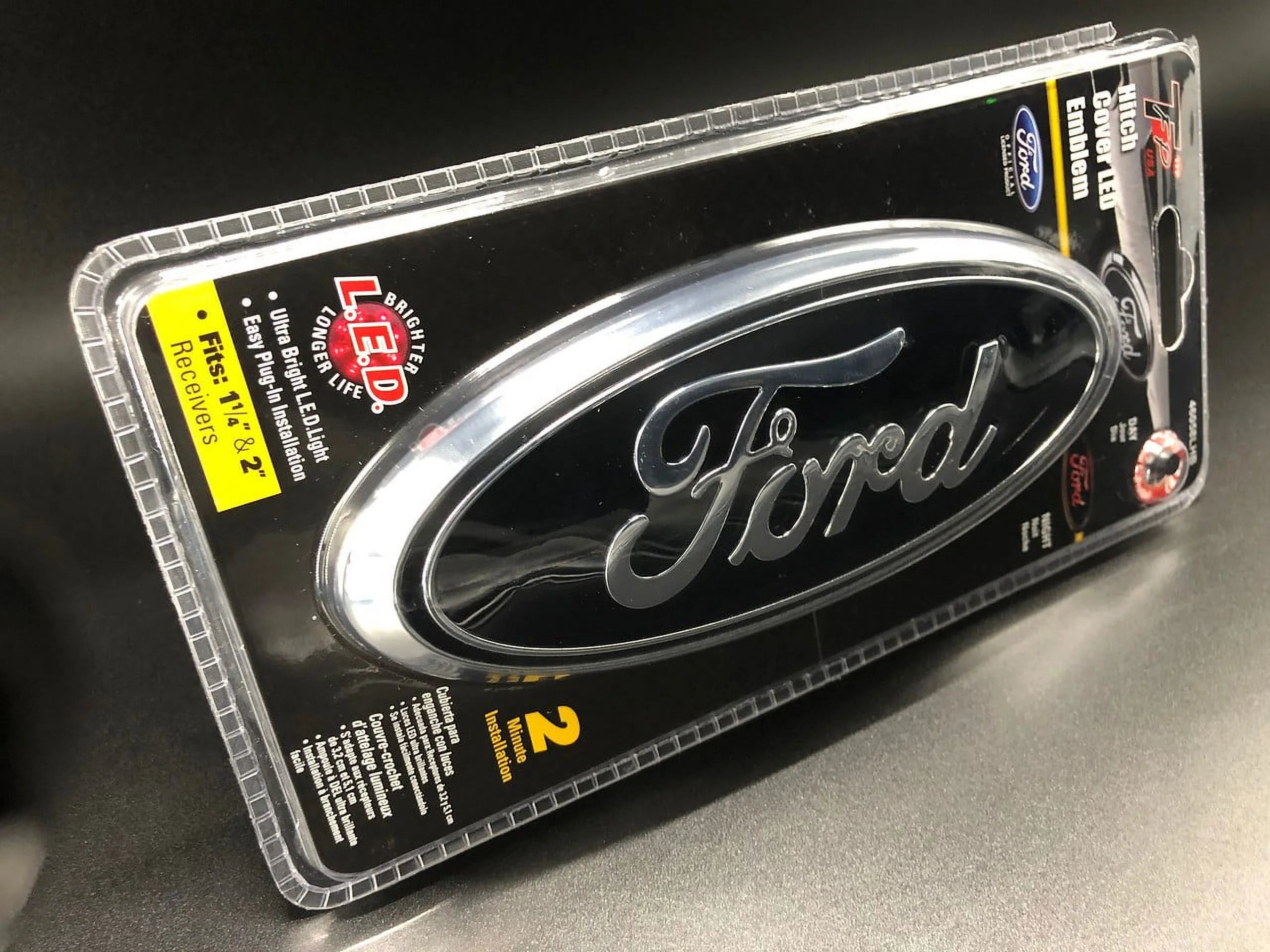 Black & Chrome Lighted Tailgate Emblem for Ford F-150 K4912