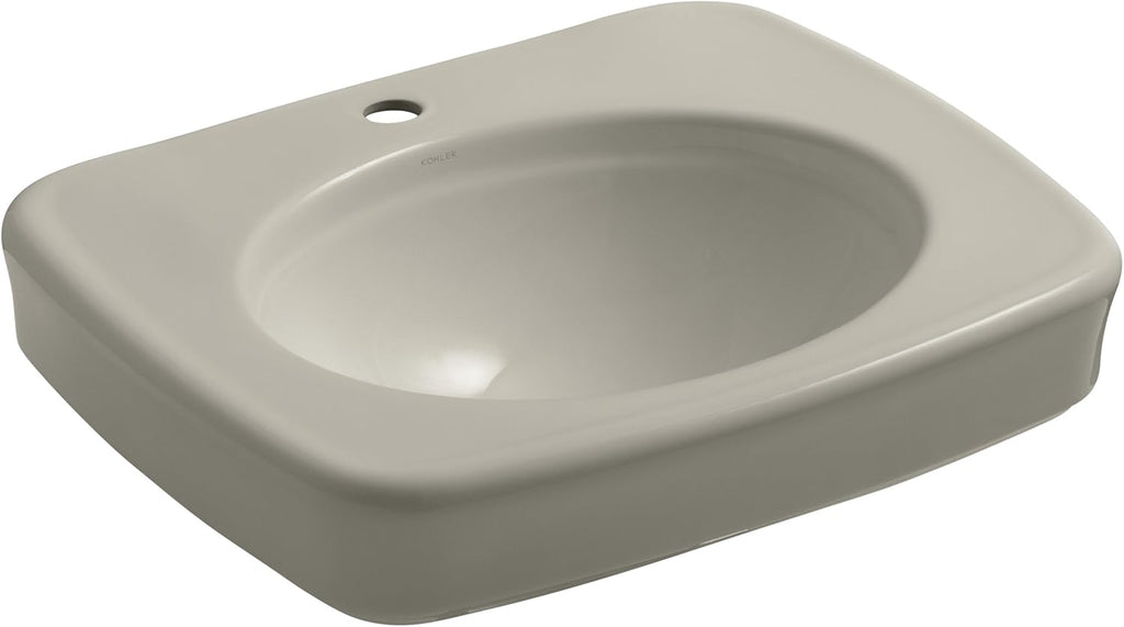 24 Bathroom Sink Basin with Single-Hole Faucet Drilling K17388