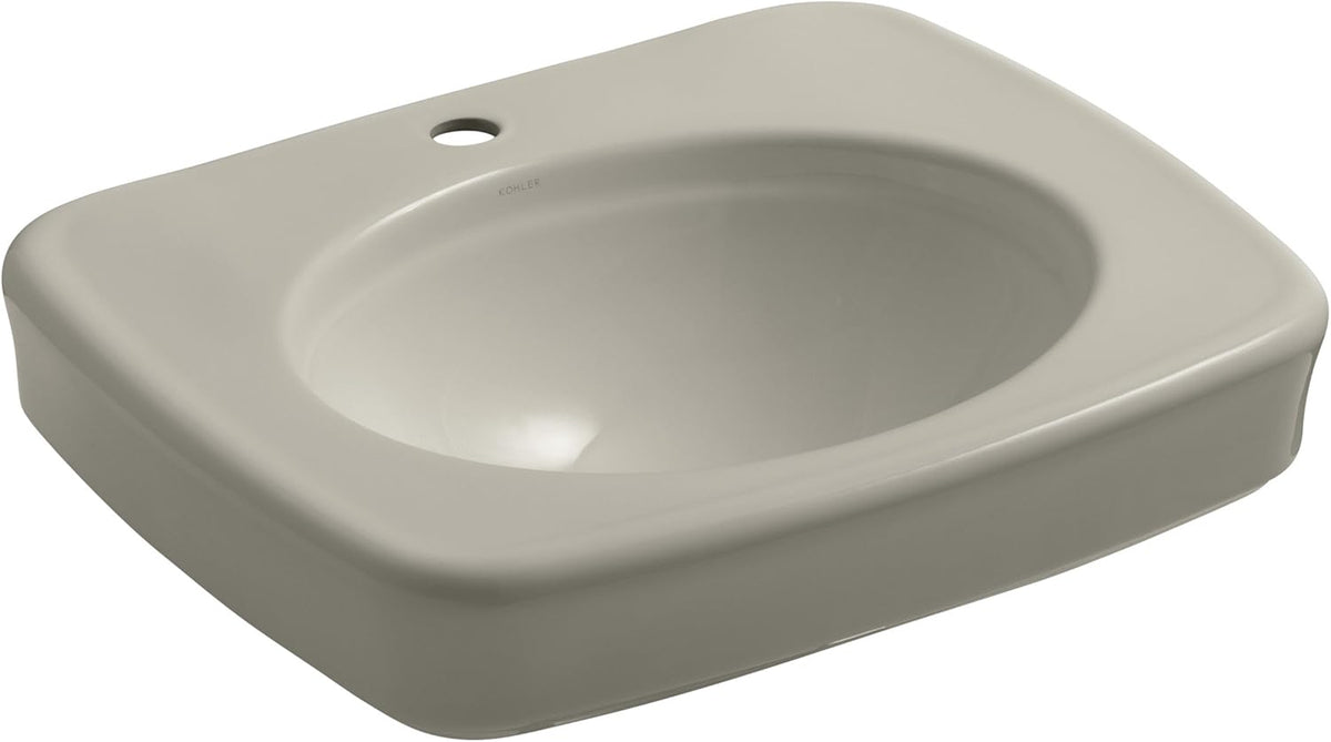 24 Bathroom Sink Basin with Single-Hole Faucet Drilling K17388