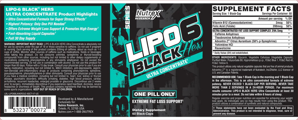 60 Black-Caps Concentrate X358
