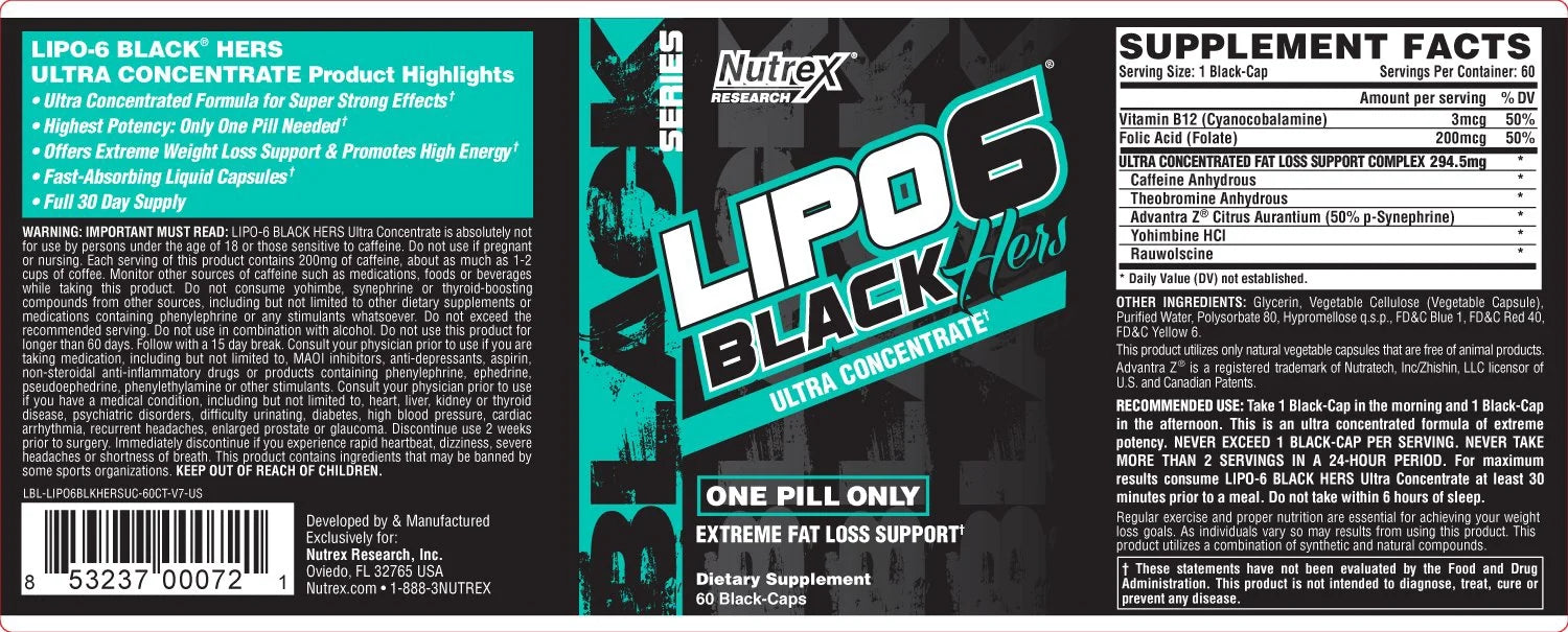 60 Black-Caps Concentrate X358