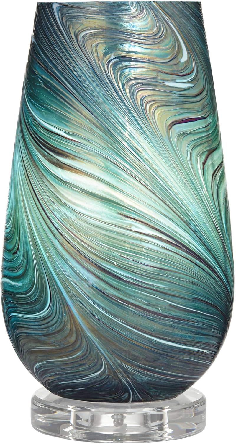 Set of 2 Art Glass Accent Lamps J485