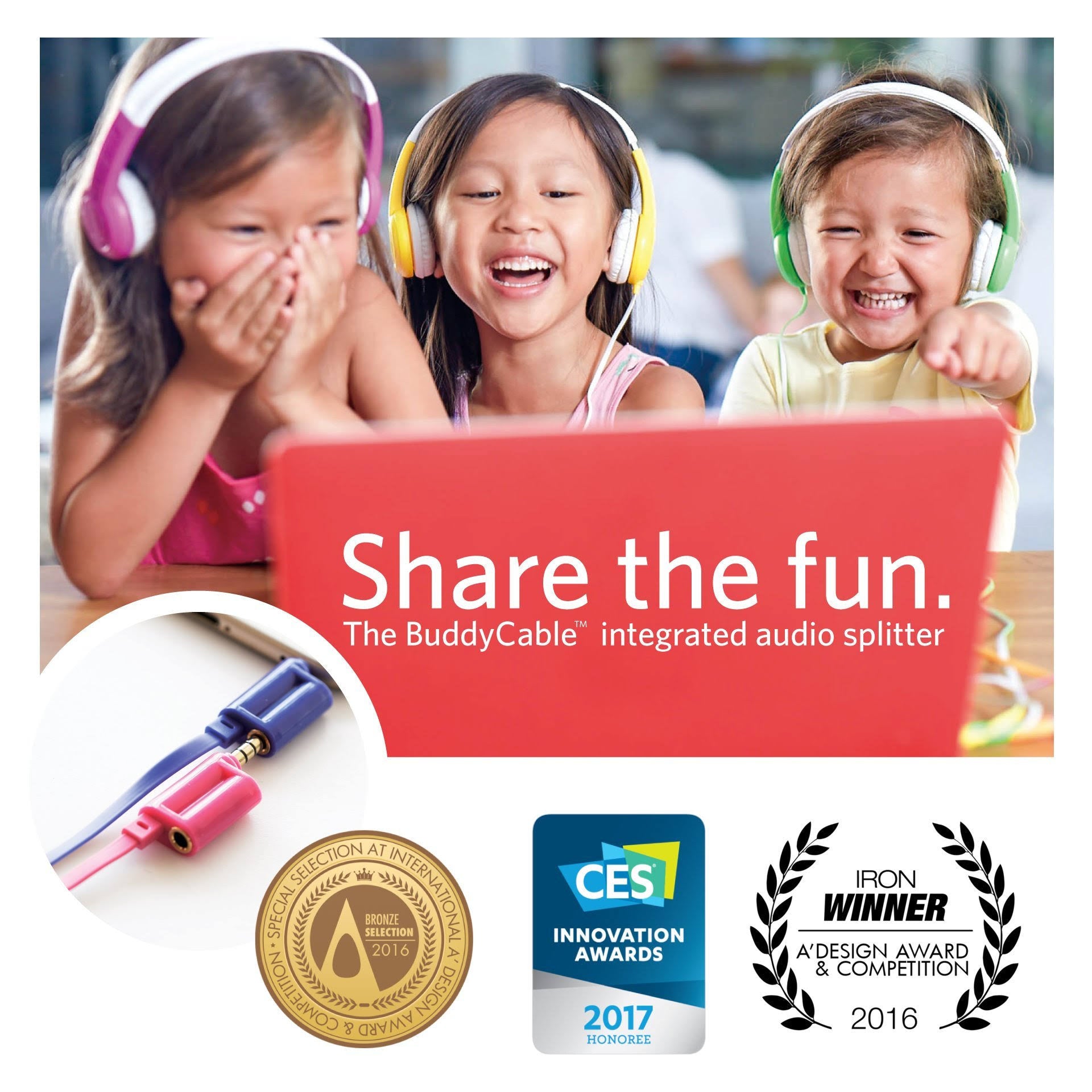Foldable Volume Limiting Kids Headphones 4-Pack V369547