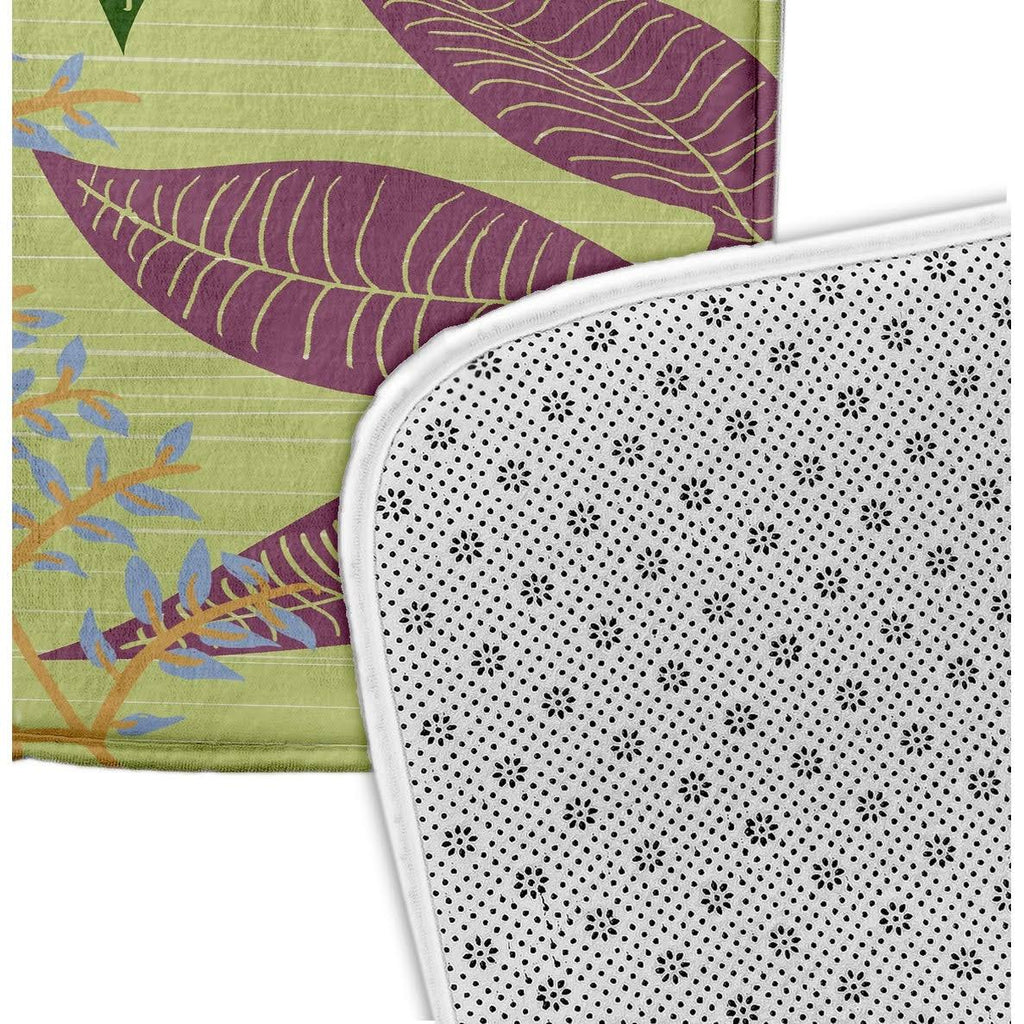 Green Botanical Bath Mat 21 x 34 L306897