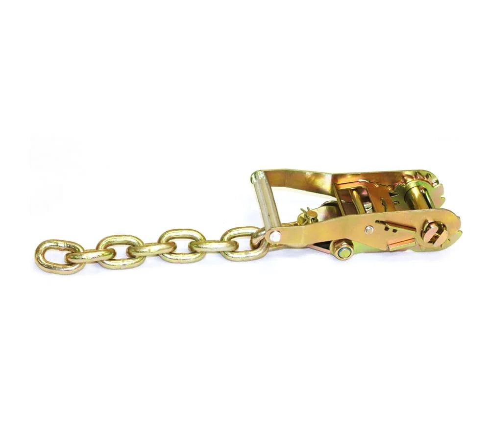 18 FT Ratchet Tie Down Straps with Chain Extension, Working Load Limit 3333 LB F652