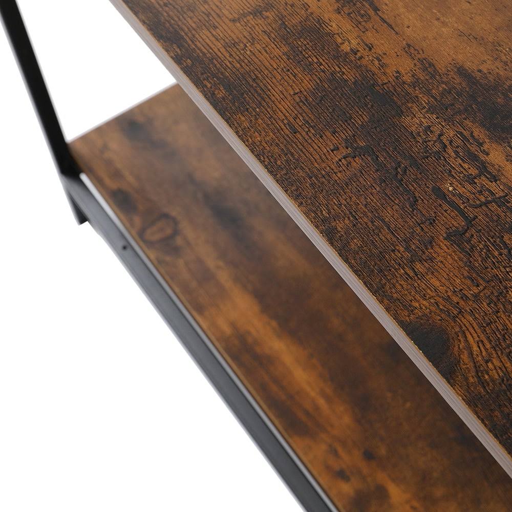 Brown Metal and Wood 4 Shelf Bookcase L951