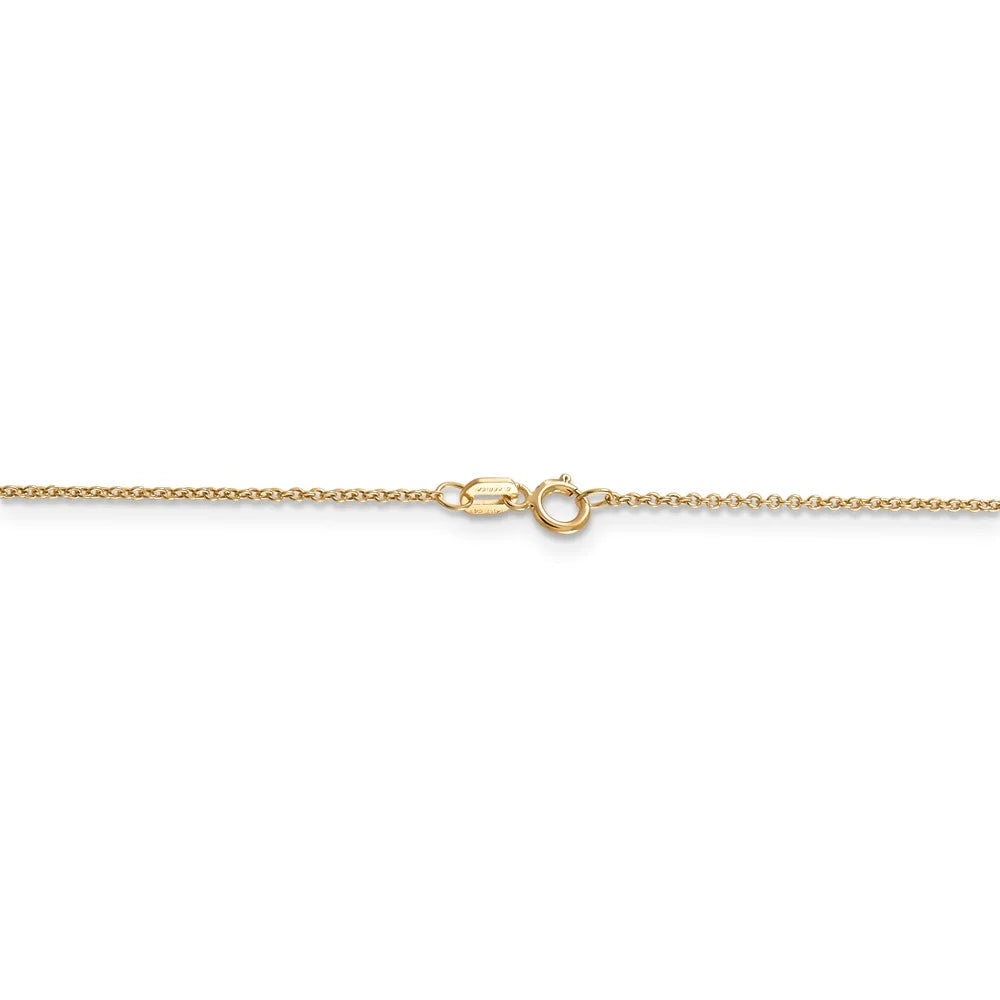 14k Yellow Gold Domed Heart Locket Necklace S14530