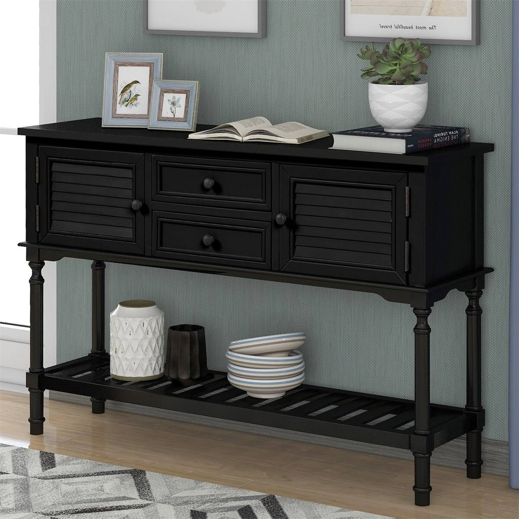 Light Green Console Table with 2 Drawers and 2 Cabinets G873136