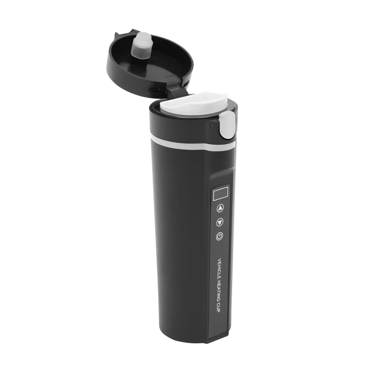 Black 304 Stainless Steel Portable Car Electric Kettle Cup H8662