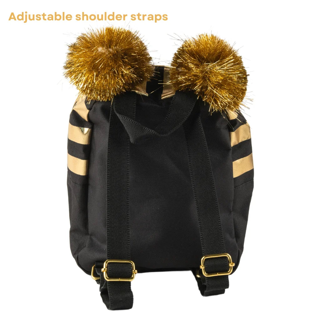 Gold Mini Backpack Purse 10 inch F376