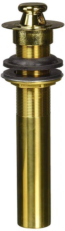 Aged Brass Lavatory Push Pop-Up Drain Assembly with Overflow K163247
