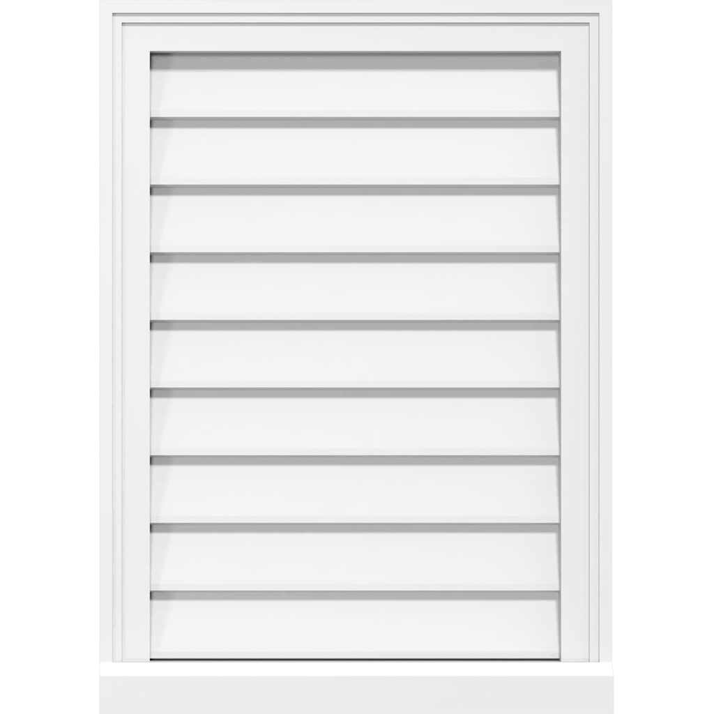 36x22W x 22x22H PVC Gable Vent with Brickmould I238