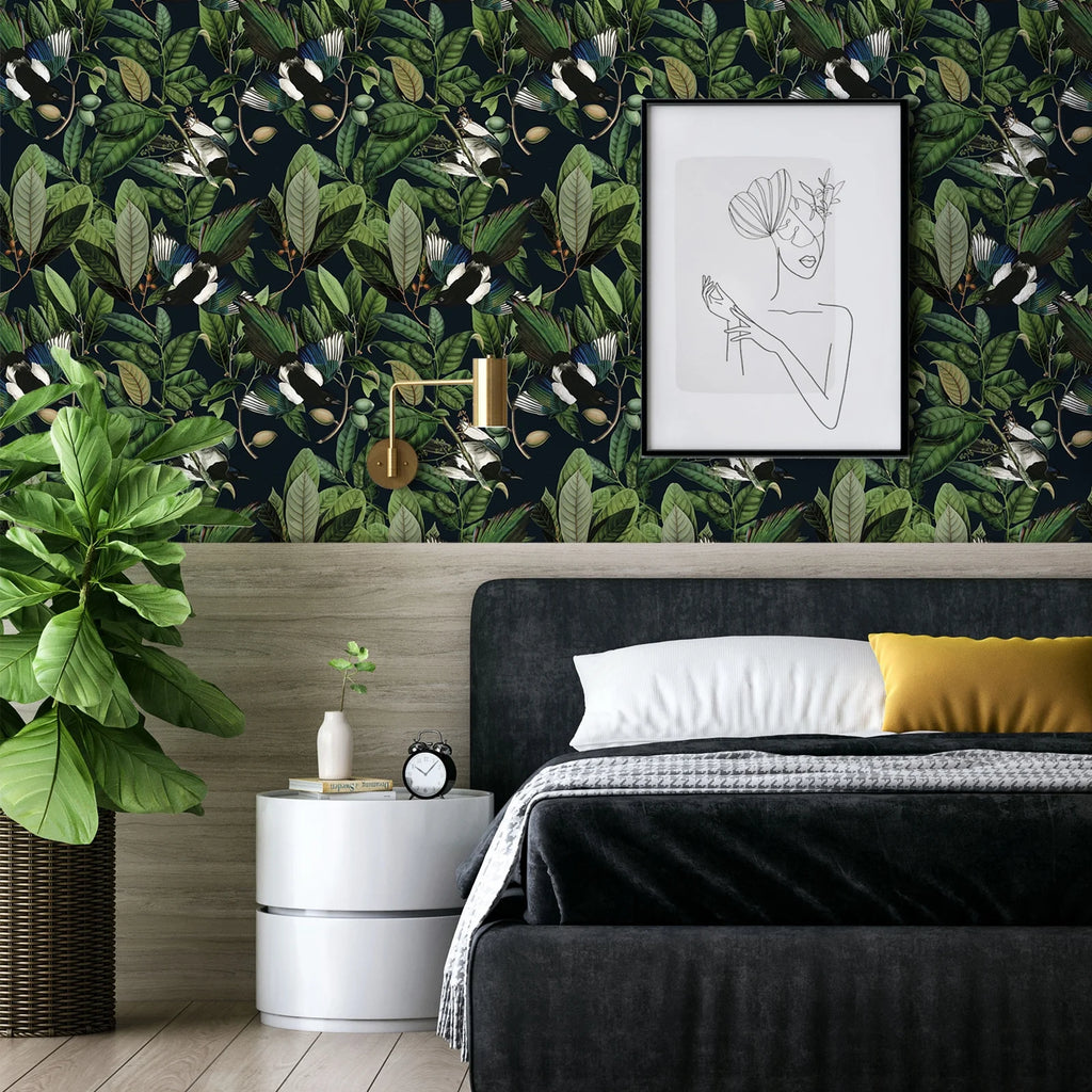 Tropical Jungle Leaf Peel and Stick Wallpaper 17.7''x354'' Removable Self Adhesive Contact Paper B778