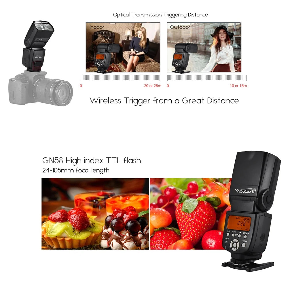 Wireless TTL Slave Flash Speedlite GN58 K88464