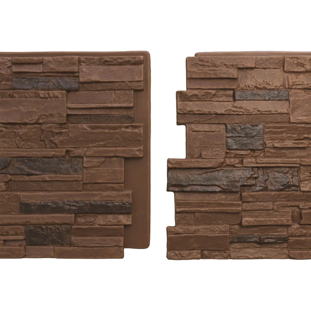 Canyon Brown Faux Stone Siding Panel H386081