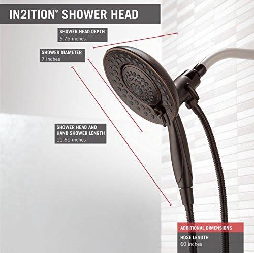 5-Spray Dual Hand Held Shower Head with Hose Venetian Bronze A242143