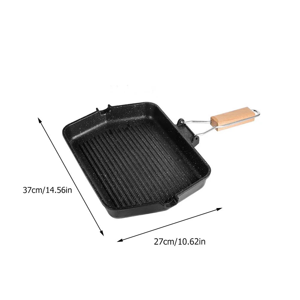 Black Non-stick BBQ Grill Pan S870