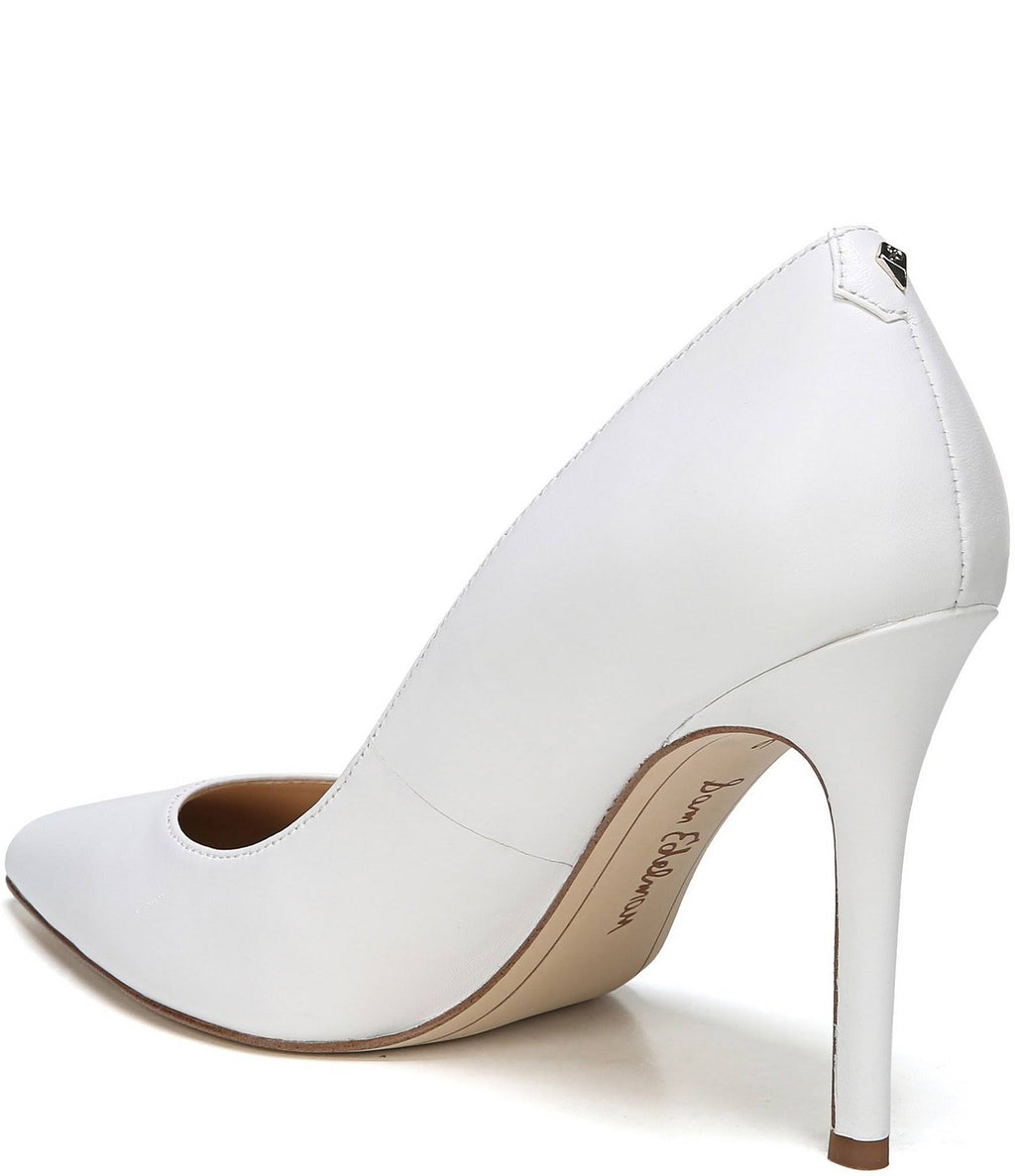 Black Leather Pumps V835
