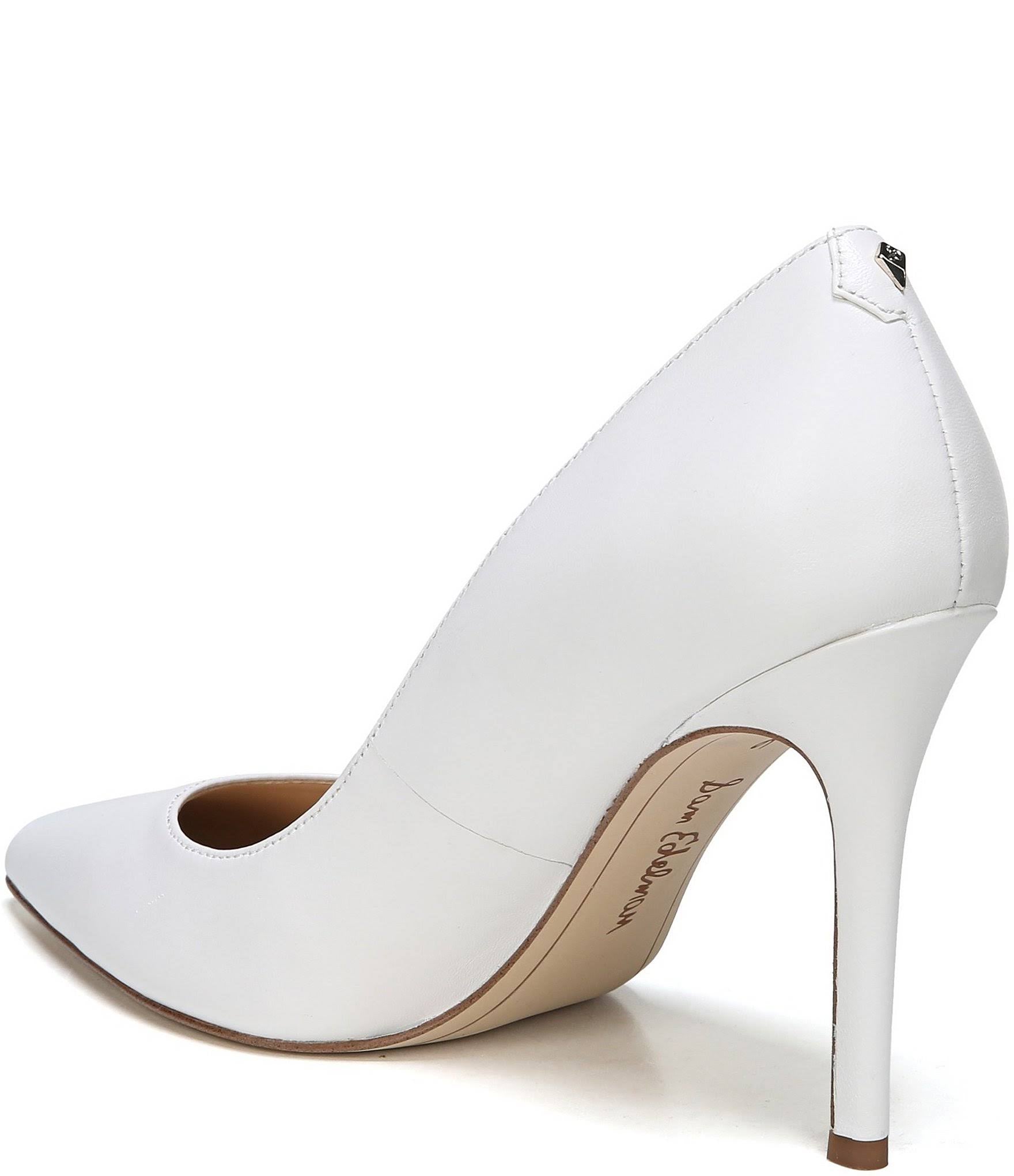 Black Leather Pumps V835