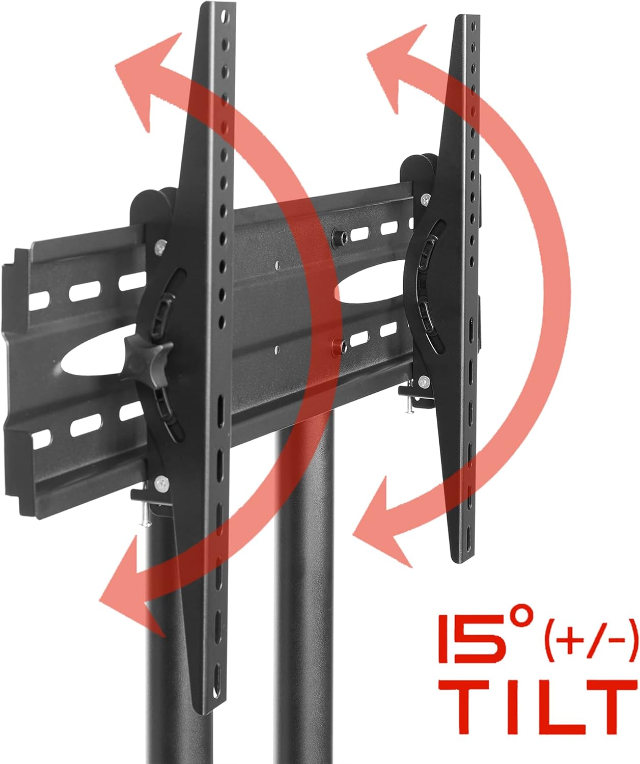 Rolling TV Stand Mobile TV Cart with Wheels H28706