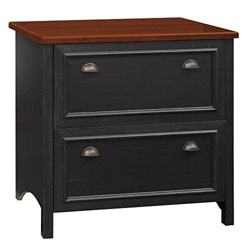 Antique Black and Cherry Lateral File Cabinet N12788
