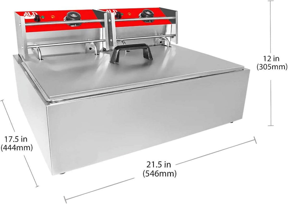 2-Basket Stainless Steel Deep Fryer A63198
