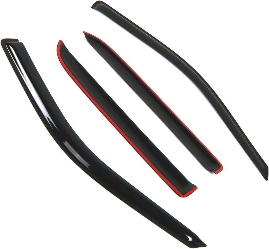 4 Pcs Dark Smoke Window Visor Deflector Rain Guard U72870