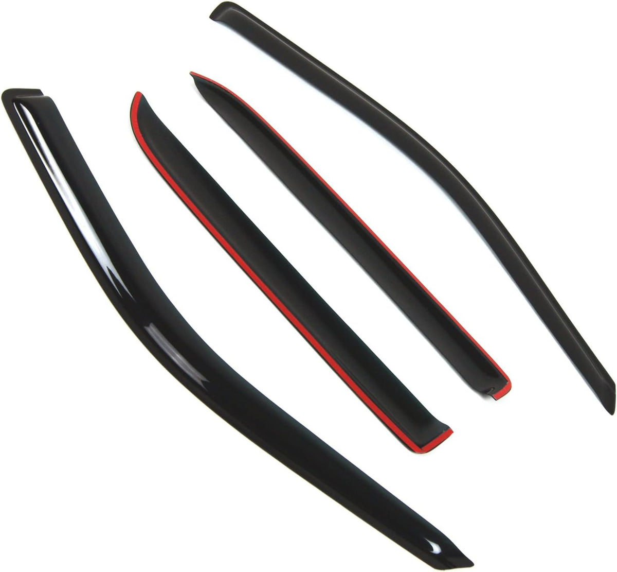 4 Pcs Dark Smoke Window Visor Deflector Rain Guard U72870