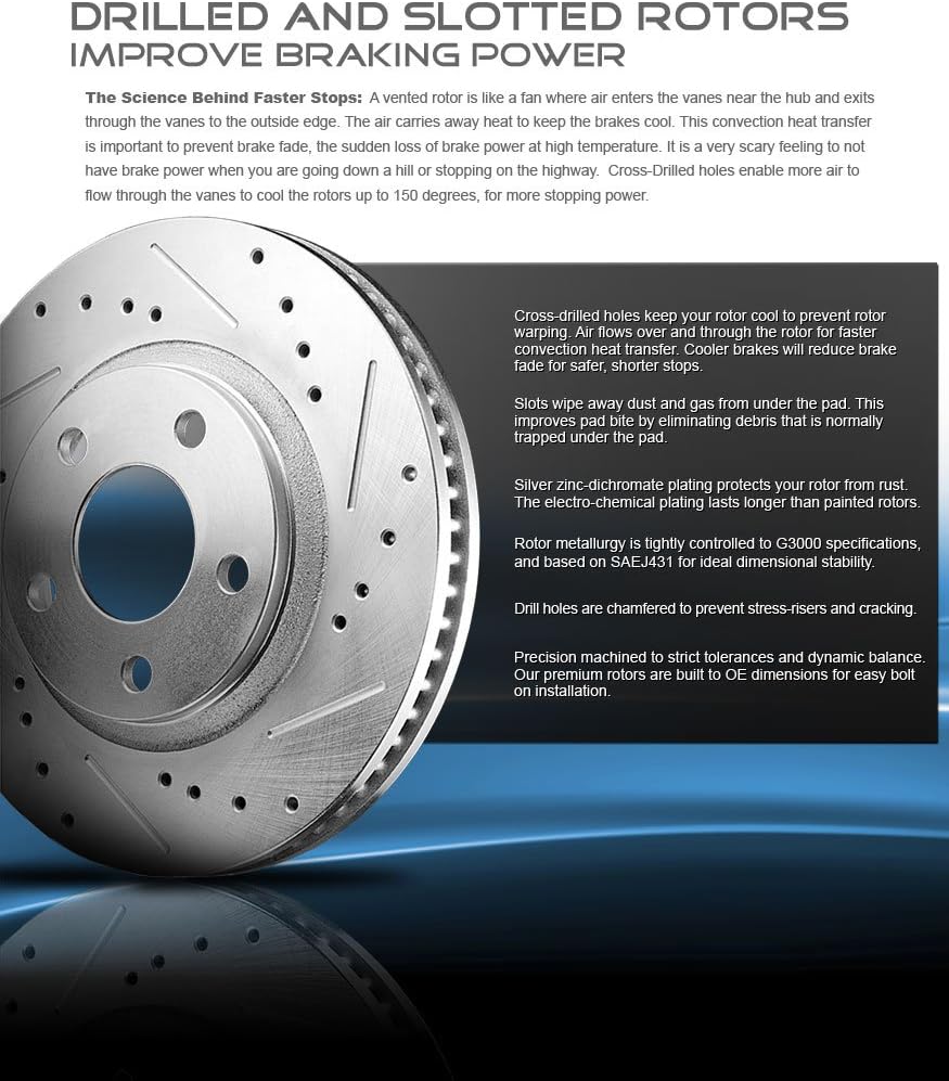 Drilled/Slotted 5 Lug Rotors O4355