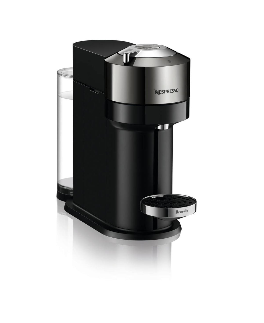 Dark Chrome Coffee Machine with Milk Frother N769234