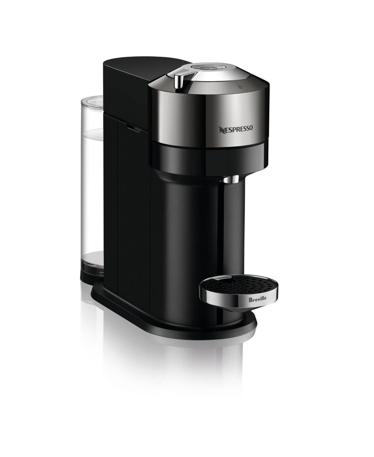 Dark Chrome Coffee Machine with Milk Frother N769234