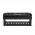Dark Brown Wood Storage Bench H5542