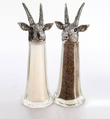 Antelope Tall Salt Pepper Shakers J6594