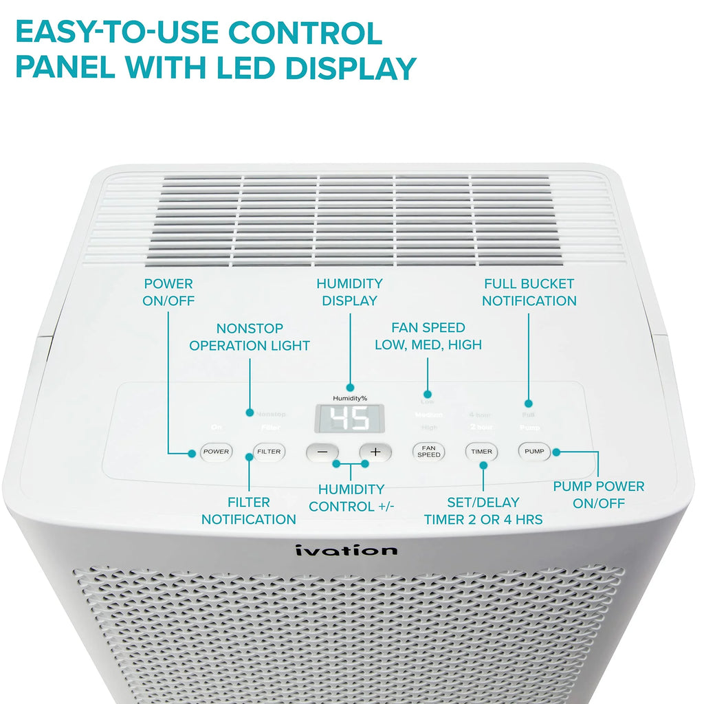 50 Pint Dehumidifier with Pump and Drain Hose I973329