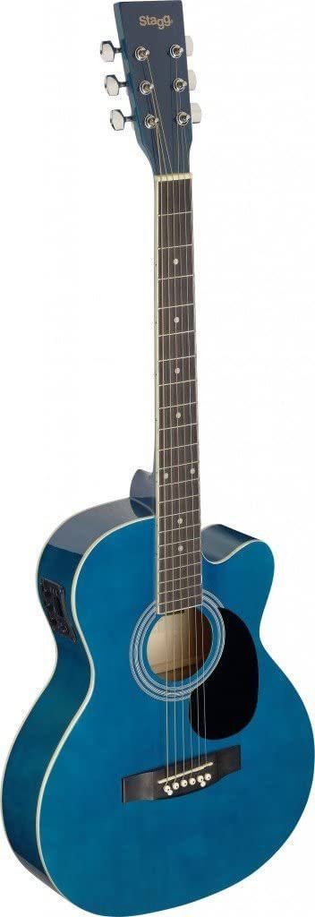 Blue Auditorium Cutaway Acoustic Electric Guitar K7253