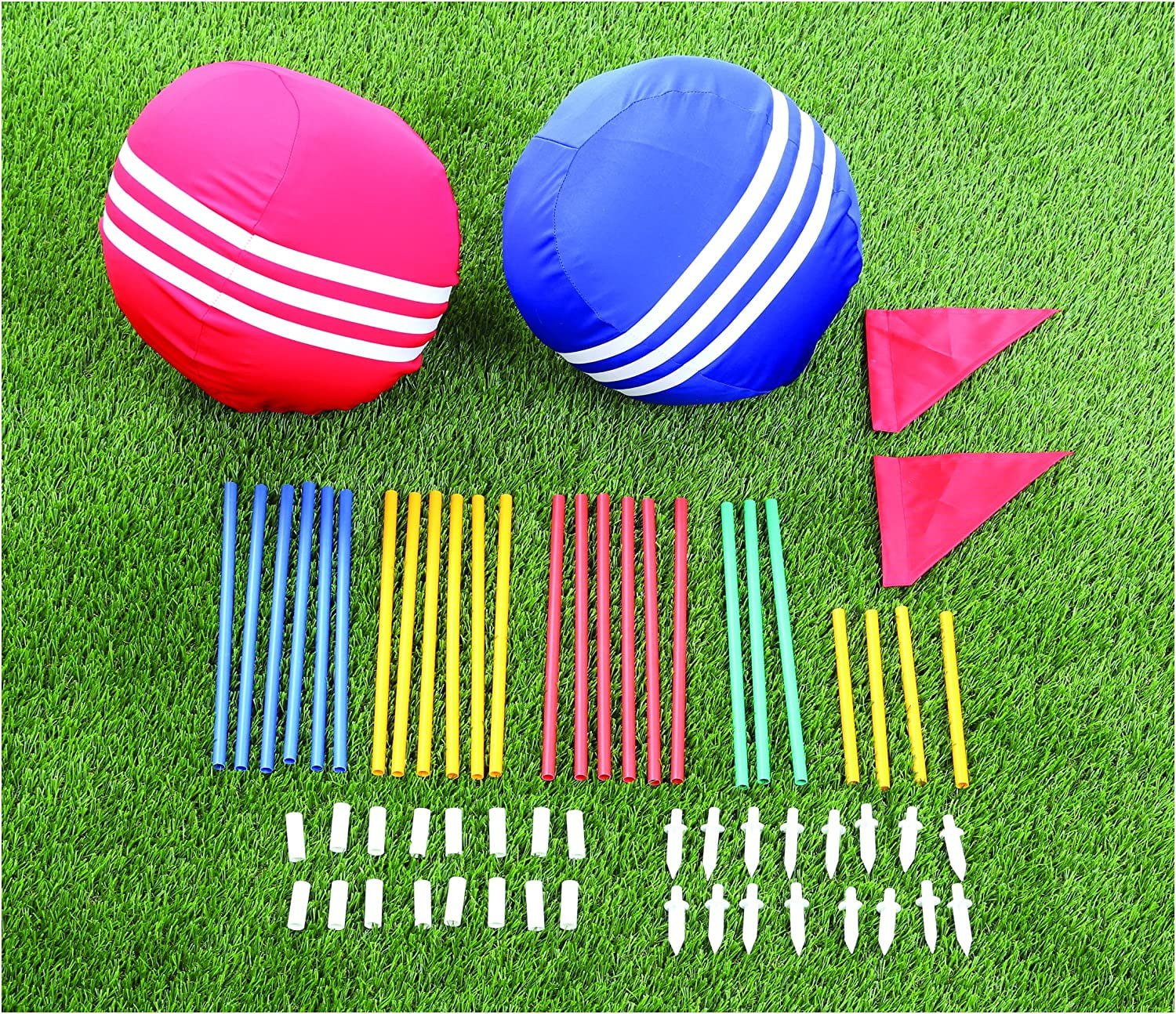 Inflatable Croquet Game Set with Balls, Wickets & Finish Flags M5395