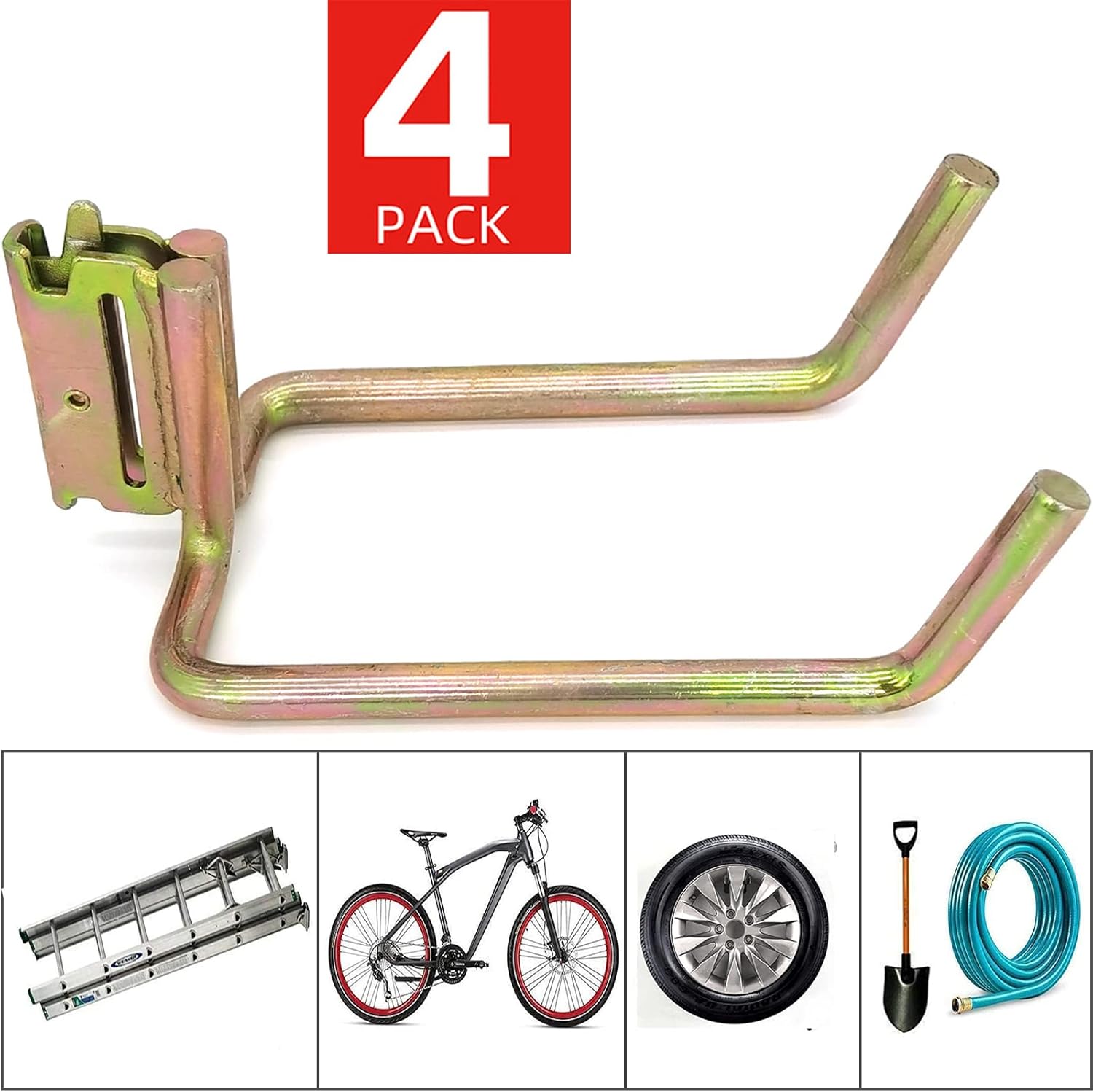4 Pack Heavy Duty Steel Shovel Hanger V1606