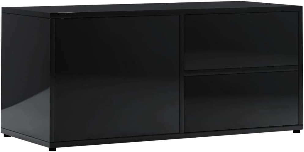 Gray Chipboard TV Cabinet with Drawer C474