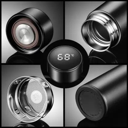 Black Steel 500 ml Water Bottle C286