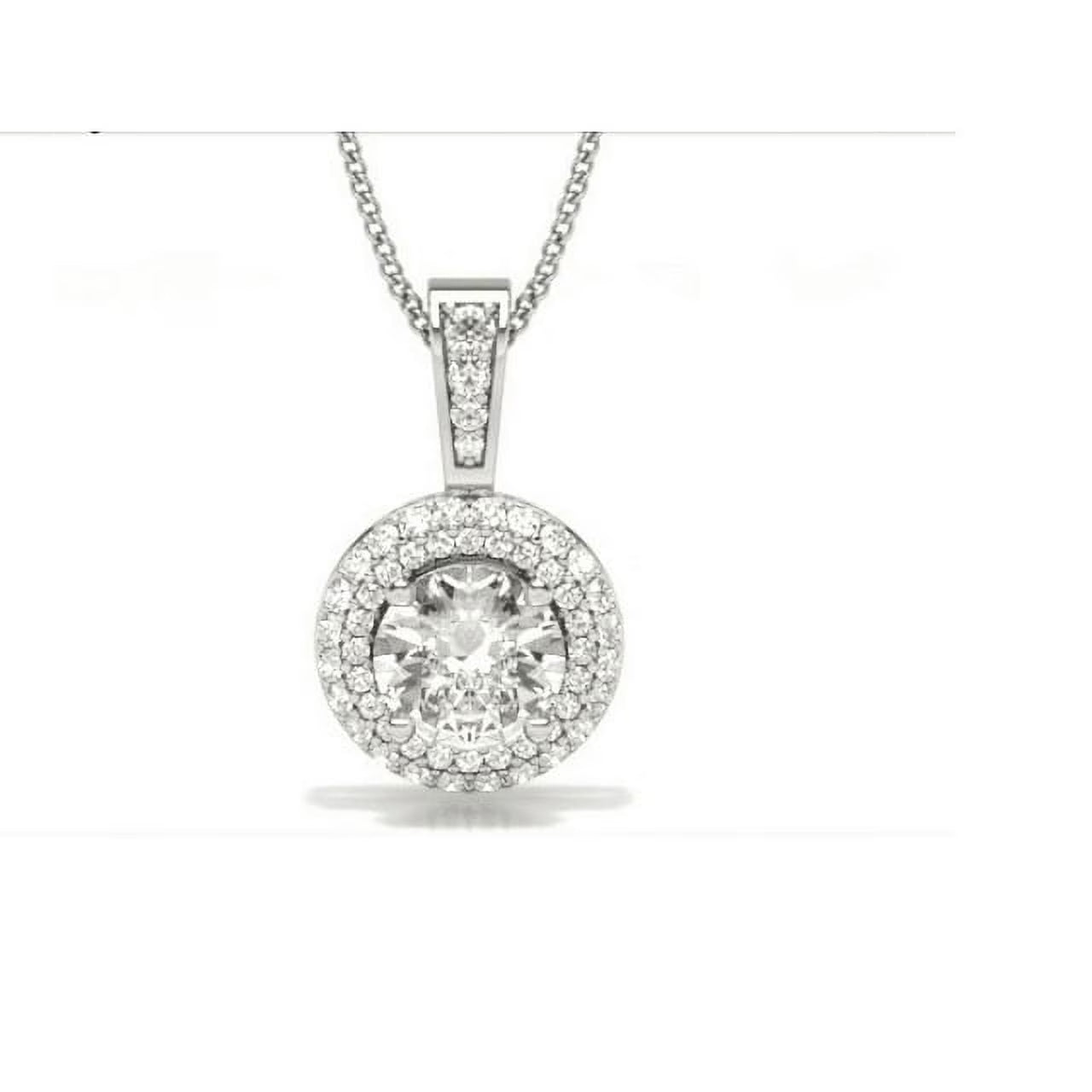 14K White Gold Lab Grown Diamond Pendant U1786